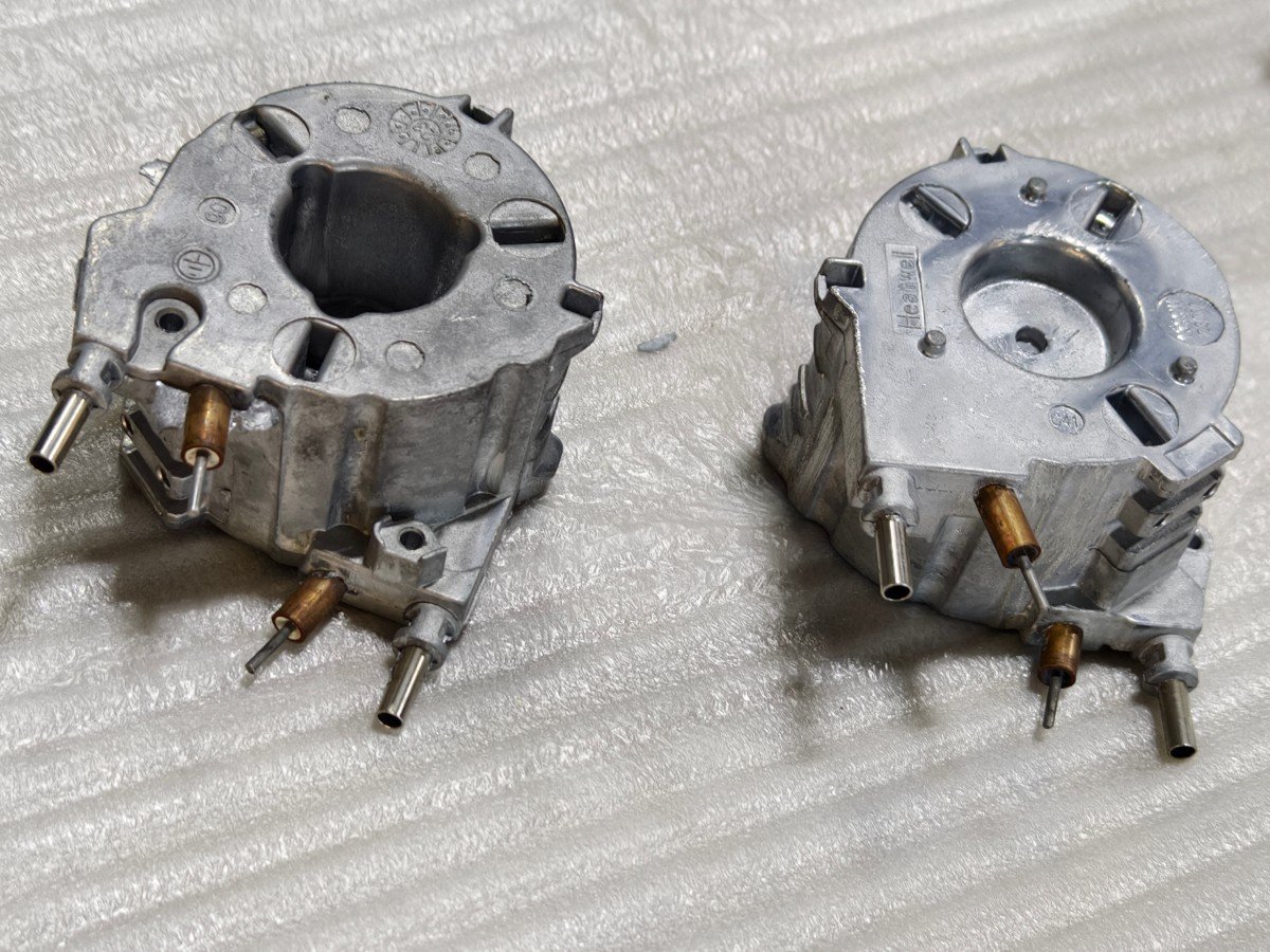Representative parts prepared for robotic grinding and deburring tests