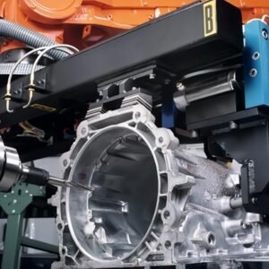 Robotic grinding and deburring system for a gearbox housing