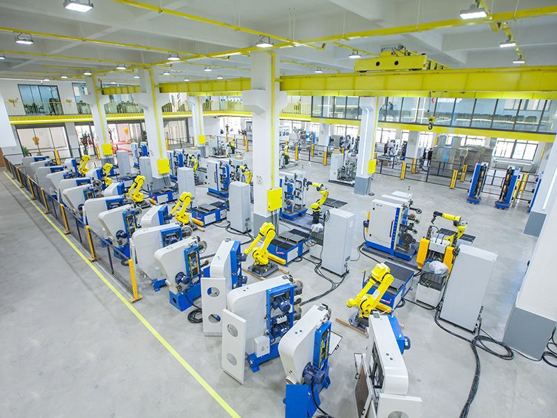 KS robot workshop batch manufacturing polishing machine