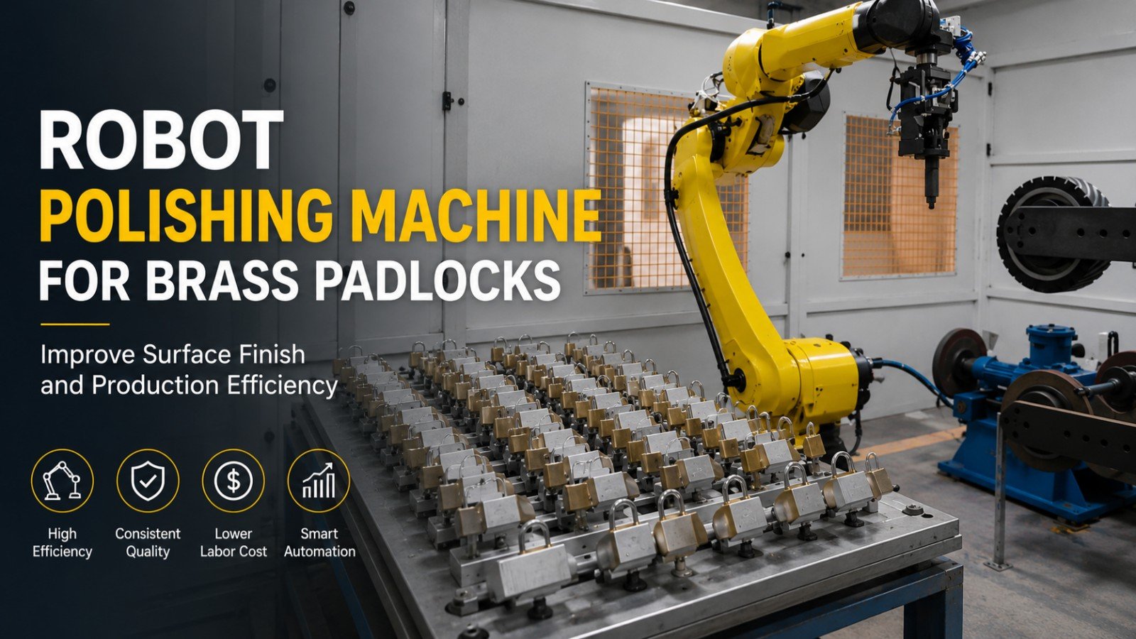 Robot Polishing Machine for Brass Padlocks