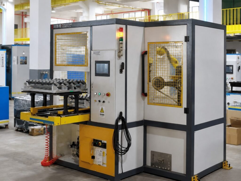 Automatic robot polishing machine for brass lock manufacturing