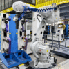 Robotic grinding and polishing station for zinc alloy faucet parts