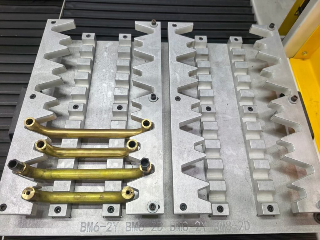 Metal part models with different shapes prepared for polishing evaluation